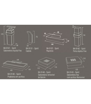 Porta cepillos de pared linea Spirit