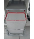 Porta residuos doble extraible inox y baldes pvc