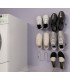 Zapatera con pares cromo fijo para pared