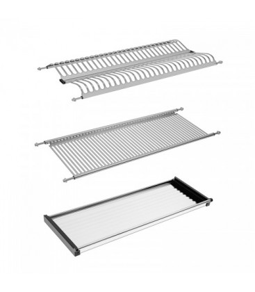 Escurridor de acero inox dos niveles alacena