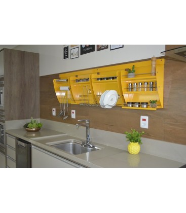 Porta condimentos triple color para barra plana