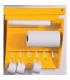 Porta rollos y ganchera para barra plana Linea Colors