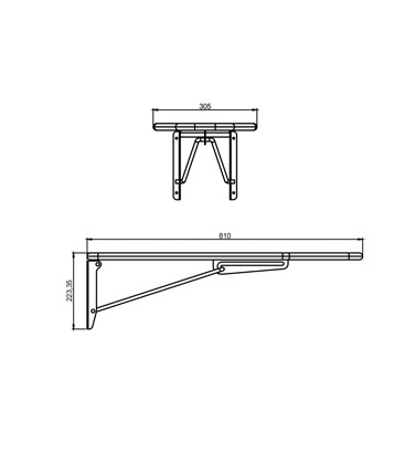 Tabla de planchar de pared plegable