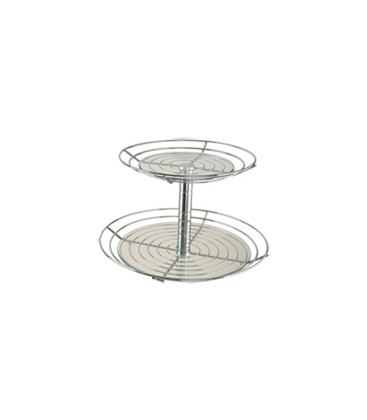 Frutero de mesada vidrio con cromo