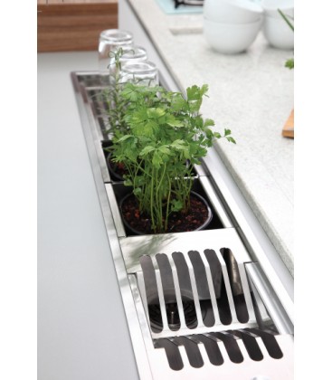 Porta cubiertos acero para escurridor de pileta