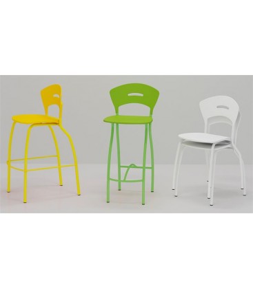 Banqueta Light pvc y cromo