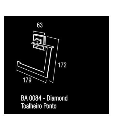 Toallero de mano linea Diamond