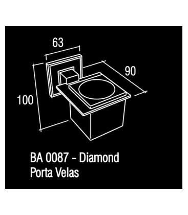 Porta velas para baño linea Diamond