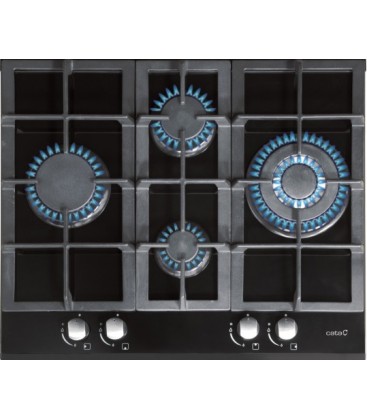 Anafe de cristal negro 4 hornallas de gas