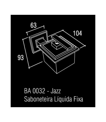 Jabonera de pared para jabon liquido Linea Jazz