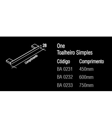 Toallero linea One 45cm
