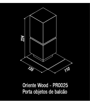 Porta objetos ( cepillos) de mesada linea Wood