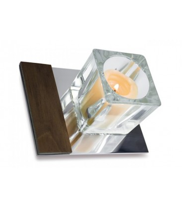 Porta velas para baño de mesada linea wood