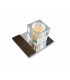 Porta velas para baño de mesada linea wood