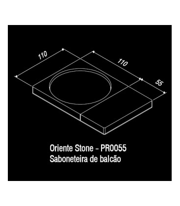 Jabonera de mesada/ pared linea Stone