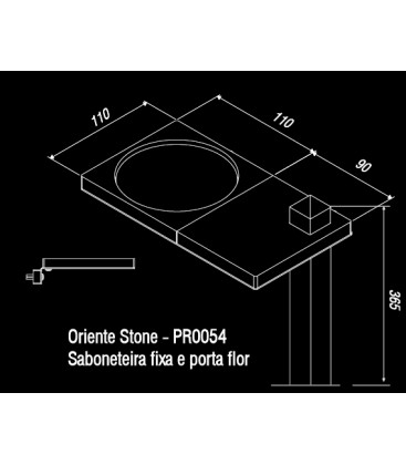 estante y porta flor linea Stone
