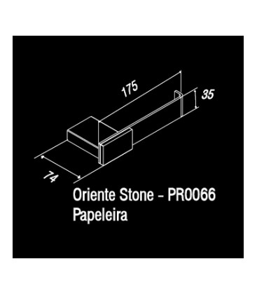 Porta rollos simple linea Stone