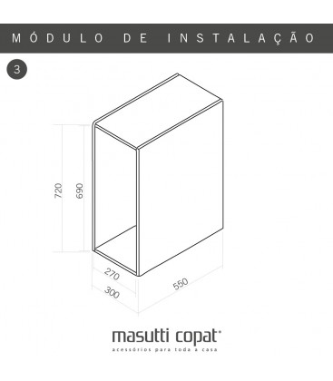 Canasto Tolva baño acero inox extraible