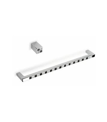 Manija con cristales naturales blancas y negras