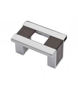 Tirador acero con cuero Cast