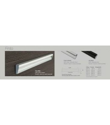 Manija aluminio linea Finto con puntas brillo