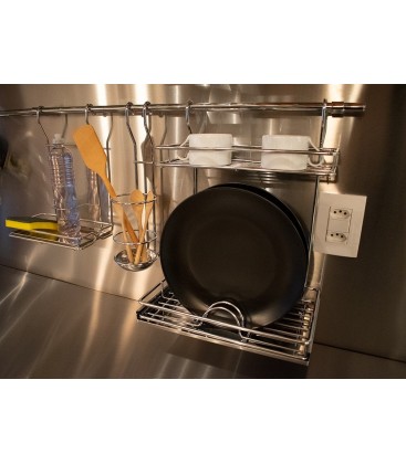 Escurridor acero inox dos niveles chico