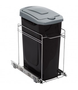 Porta residuos simple con guias telescopicas