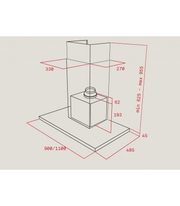 Campana teka Touch led DH 985/1185