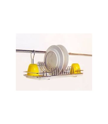 Escurridor con bandeja para barra cromo