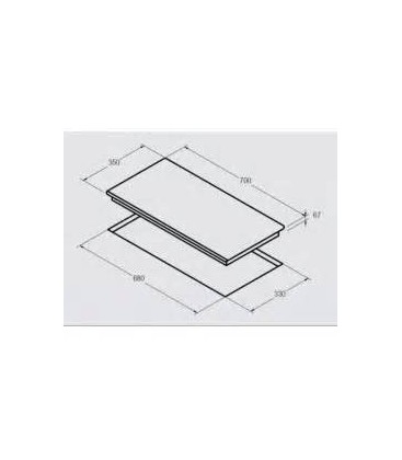 Anafe de induccion cristal Negro slim