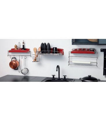 Porta condimentos grande acero inox para pared