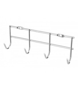 Porta escobas 4 ganchos cromo